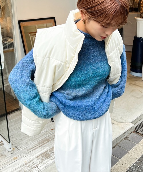 Ambre Ciel(アンブルシエル)の「中綿ダウンベスト/【WEB/EC限定商品】(ダウンベスト・レディース・アイボリー・FREE)」の5枚目の写真