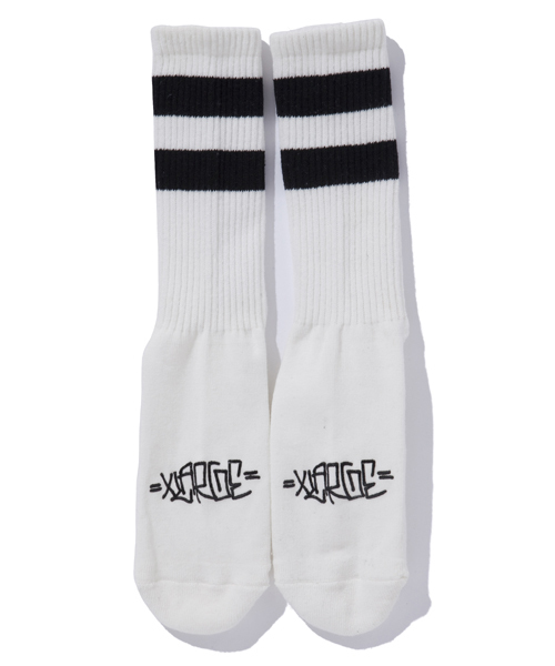 XLARGE（エクストララージ）の「XL LINED SOCKS（ソックス/靴下・メンズ・ブラック/レッド/ブルー・ONE SIZE）」の2枚目の写真