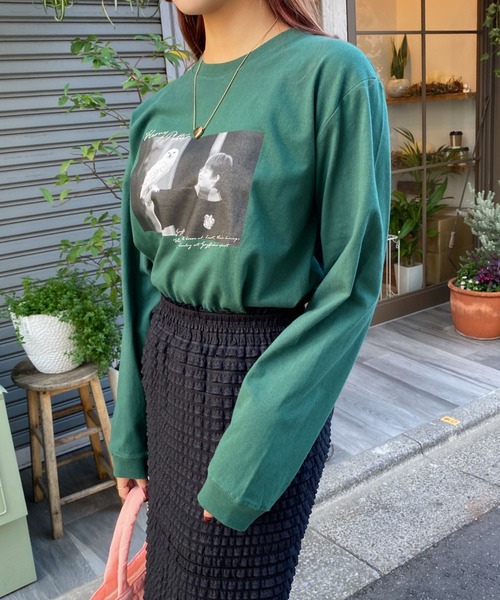 キャラチョイ（キャラチョイ）の「ハリー・ポッター/ハリー・ポッター/FinalCut/ロングスリーブTシャツ/ハリーポッター/ヘドウィッグ/映画/フォトTシャツ（Tシャツ/カットソー・レディース・ダークグリーン/ホワイト・L/XL/M/S）」の4枚目の写真