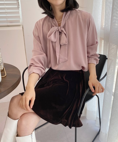 セール】ベルベットミニスカートパンツ（スカート）｜by muni:r