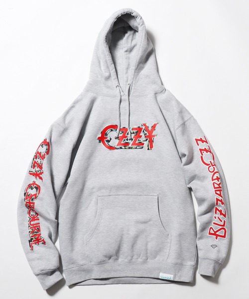 Diamond SUPPLY CO.(ダイアモンドサプライ)の「Diamond Supply Co./ダイアモンドサプライ BLIZZARD OF OZZ HOODIES フーディー パーカー グラフィック 袖プリント(パーカー・メンズ・ヘザーグレー/ホワイト・M/L/XL)」の16枚目の写真