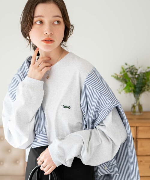 PENNEYS(ぺニーズ)の「∴WEGO/【WEB限定】Penneys別注ロンT(Tシャツ/カットソー・メンズ・ブラック/グレー系その他/ホワイト・LARGE/MEDIUM)」の1枚目の写真