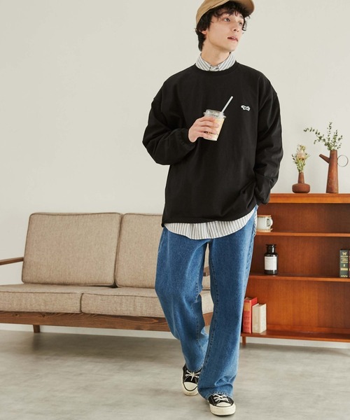 PENNEYS(ぺニーズ)の「∴WEGO/【WEB限定】Penneys別注ロンT(Tシャツ/カットソー・メンズ・ブラック/グレー系その他/ホワイト・LARGE/MEDIUM)」の5枚目の写真