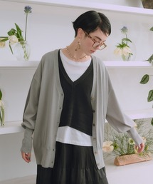 ロングリブカラーカーディガン