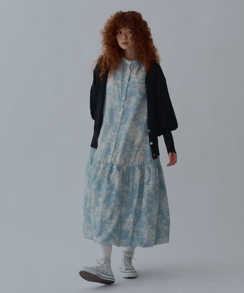 manana suerte（マニャーナスエルテ）の「ロングリブカラーカーディガン（カーディガン/ボレロ・レディース・パープル/グレー/ミント/ブラック/グリーン/オレンジ・FREE）」の12枚目の写真