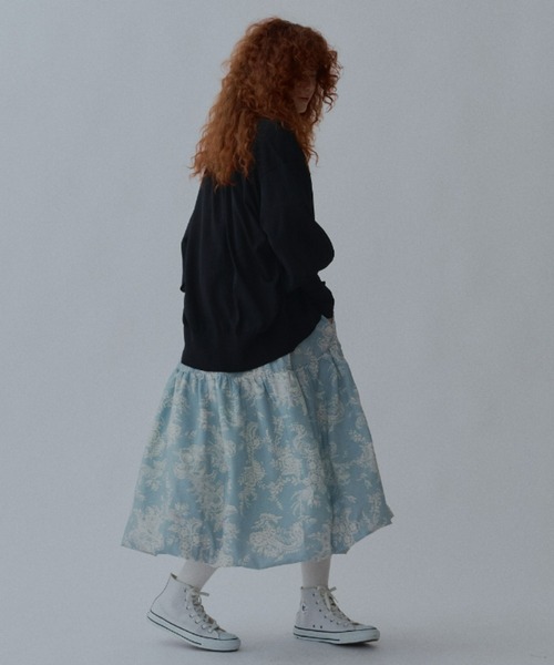 manana suerte（マニャーナスエルテ）の「ロングリブカラーカーディガン（カーディガン/ボレロ・レディース・パープル/グレー/ミント/ブラック/グリーン/オレンジ・FREE）」の15枚目の写真