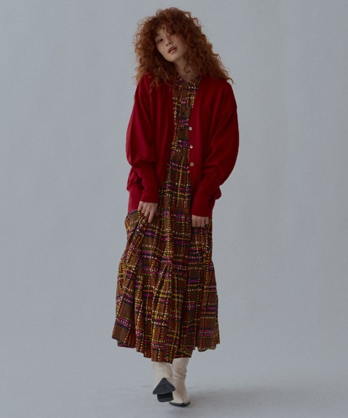 manana suerte（マニャーナスエルテ）の「ロングリブカラーカーディガン（カーディガン/ボレロ・レディース・パープル/グレー/ミント/ブラック/グリーン/オレンジ・FREE）」の16枚目の写真