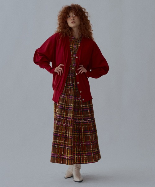 manana suerte（マニャーナスエルテ）の「ロングリブカラーカーディガン（カーディガン/ボレロ・レディース・パープル/グレー/ミント/ブラック/グリーン/オレンジ・FREE）」の17枚目の写真