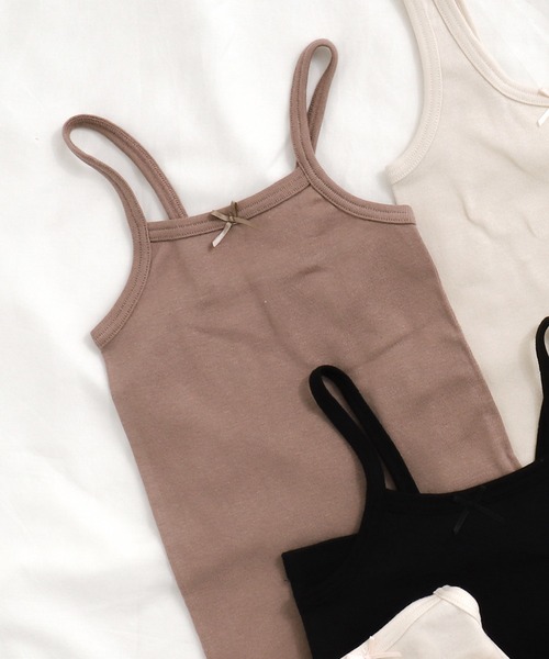 apres les cours(アプレレクール)の「深あきインナーキャミソール(キャミソール・キッズ・クリーム/ブラック/ピンク/ラベンダー/ベージュ・120/80/110/100/130/90)」の3枚目の写真