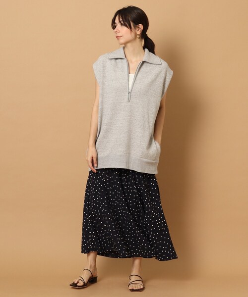 AMERICANA（アメリカーナ）の「◆Americana(アメリカーナ) スウェットハーフジップベスト（ベスト・レディース・グレー/ブラック・00）」の6枚目の写真