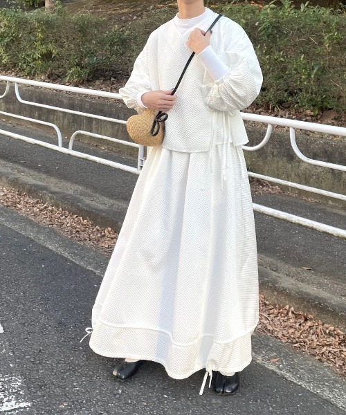 CAROLINA GLASER（カロリナ グレイサー）の「Aya × CAROLINA GLASER / リボンバルーン スカート（スカート・レディース・ブラック/ホワイト・SMALL/MEDIUM）」の6枚目の写真