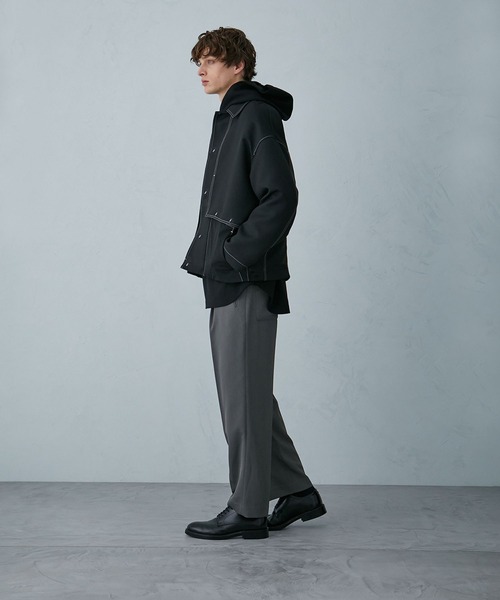 PUBLIC TOKYO（パブリックトウキョウ）の「ステッチコンビオーバーブルゾン（ブルゾン・メンズ・ブラック/ライトベージュ/ダークグレー・2/1）」の6枚目の写真