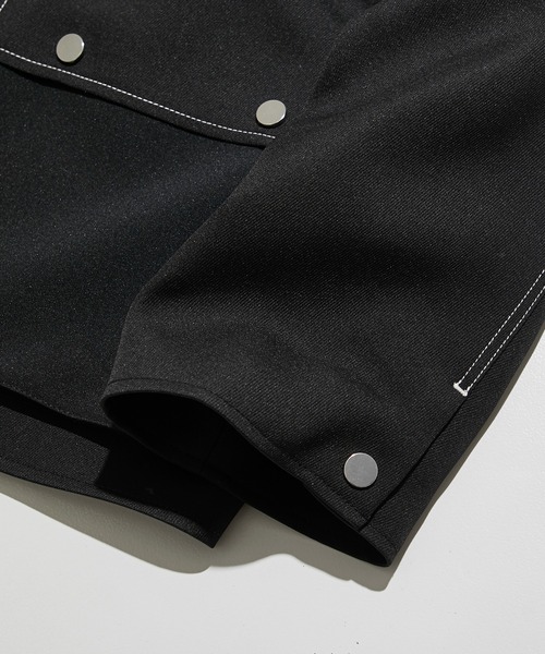 PUBLIC TOKYO（パブリックトウキョウ）の「ステッチコンビオーバーブルゾン（ブルゾン・メンズ・ブラック/ライトベージュ/ダークグレー・2/1）」の12枚目の写真