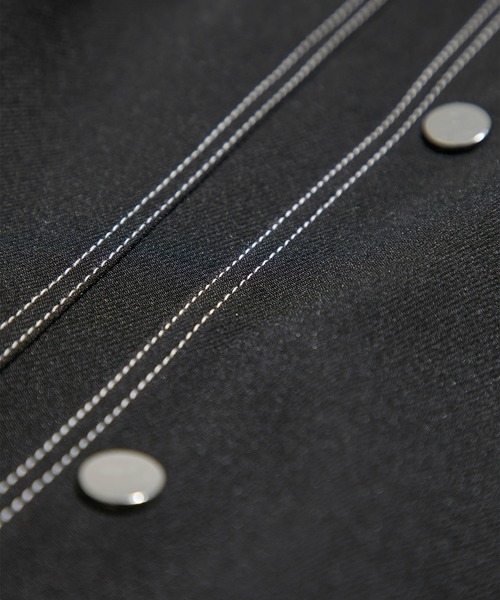 PUBLIC TOKYO（パブリックトウキョウ）の「ステッチコンビオーバーブルゾン（ブルゾン・メンズ・ブラック/ライトベージュ/ダークグレー・2/1）」の13枚目の写真