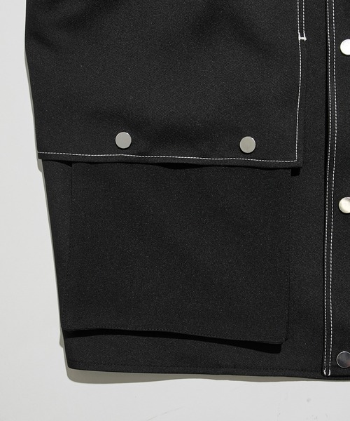 PUBLIC TOKYO（パブリックトウキョウ）の「ステッチコンビオーバーブルゾン（ブルゾン・メンズ・ブラック/ライトベージュ/ダークグレー・2/1）」の14枚目の写真