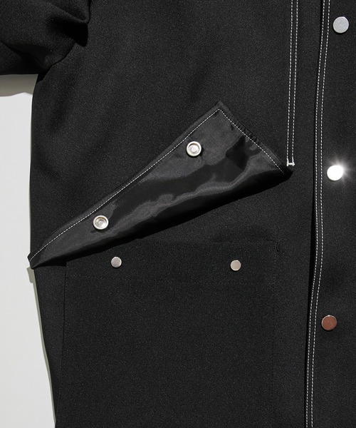 PUBLIC TOKYO（パブリックトウキョウ）の「ステッチコンビオーバーブルゾン（ブルゾン・メンズ・ブラック/ライトベージュ/ダークグレー・2/1）」の15枚目の写真