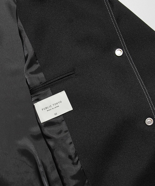 PUBLIC TOKYO（パブリックトウキョウ）の「ステッチコンビオーバーブルゾン（ブルゾン・メンズ・ブラック/ライトベージュ/ダークグレー・2/1）」の16枚目の写真