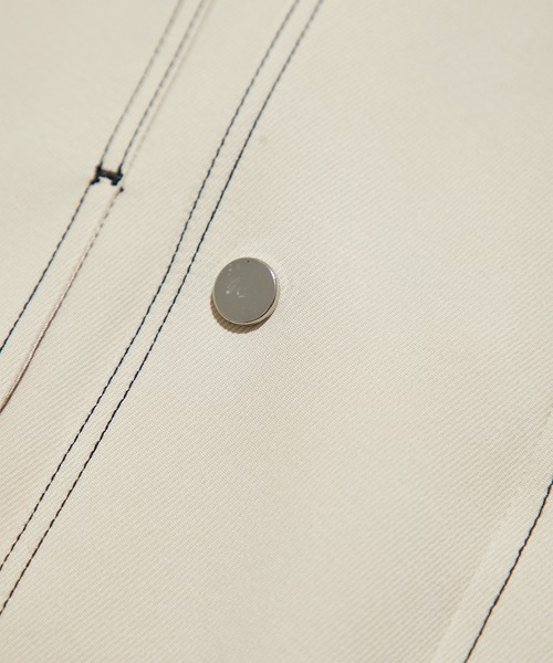 PUBLIC TOKYO（パブリックトウキョウ）の「ステッチコンビオーバーブルゾン（ブルゾン・メンズ・ブラック/ライトベージュ/ダークグレー・2/1）」の4枚目の写真