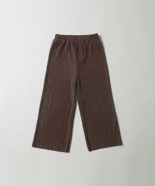coca(coca)(コカ)の「キッズ 親子お揃い楊柳プリーツワイドパンツ(その他パンツ・キッズ・ブラック/ライトブルー/アイボリー/ブラウン・100/110/120/130/140)」の1枚目の写真