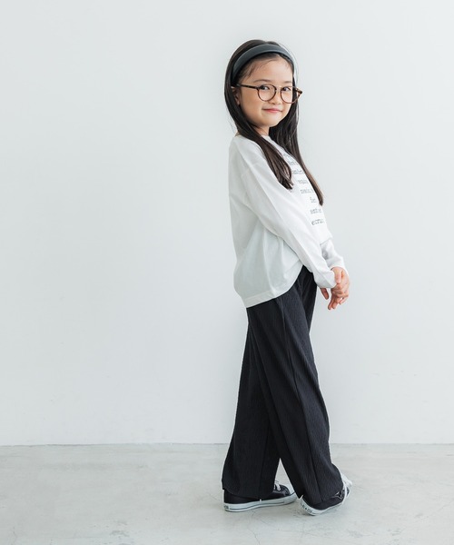 coca(coca)(コカ)の「キッズ 親子お揃い楊柳プリーツワイドパンツ(その他パンツ・キッズ・ブラック/ライトブルー/アイボリー/ブラウン・100/110/120/130/140)」の8枚目の写真