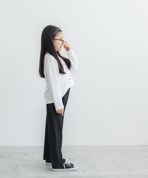 coca(coca)(コカ)の「キッズ 親子お揃い楊柳プリーツワイドパンツ(その他パンツ・キッズ・ブラック/ライトブルー/アイボリー/ブラウン・100/110/120/130/140)」の10枚目の写真