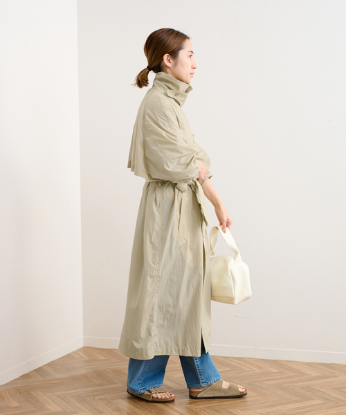 FRAMeWORK(フレームワーク)の「撥水ナイロントレンチコート(トレンチコート・レディース・ブラック/ベージュ・36/38)」の3枚目の写真