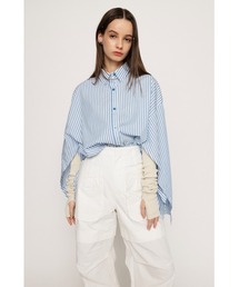 LOOSE ARM SLIT STRIPE SH ルーズ アームスリット ストライプ シャツ ビッグサイズ オーバーサイズ EASY CARE