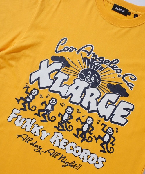 XLARGE(エクストララージ)の「XLARGE FUNKY RECORDS S/S TEE(Tシャツ/カットソー・メンズ・イエロー/ブラック/ホワイト・M/XL/L/S)」の6枚目の写真