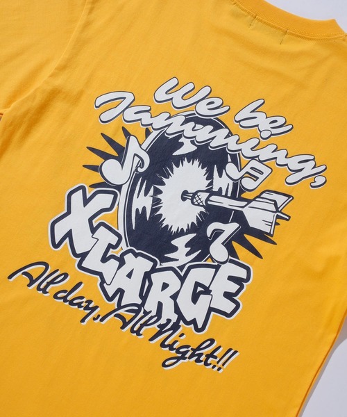 XLARGE(エクストララージ)の「XLARGE FUNKY RECORDS S/S TEE(Tシャツ/カットソー・メンズ・イエロー/ブラック/ホワイト・M/XL/L/S)」の7枚目の写真