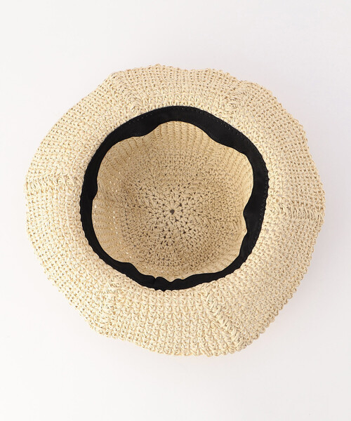 ONIGIRI（オニギリ）の「こま編み　ハット（ハット・レディース・ベージュ/ブラウン・FREE）」の4枚目の写真