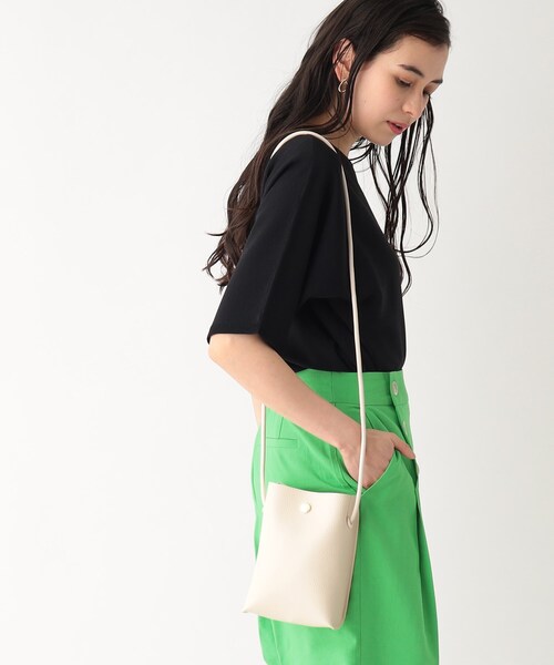 OPAQUE.CLIP（オペークドットクリップ）の「◆ミニショルダーバッグ【軽量】（ショルダーバッグ・レディース・オフホワイト/ブラック/グレー/イエロー/ホワイト系4/グレー系1/ブラック系1/ブルー系6・00）」の3枚目の写真