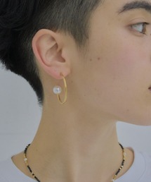 パールフープピアス