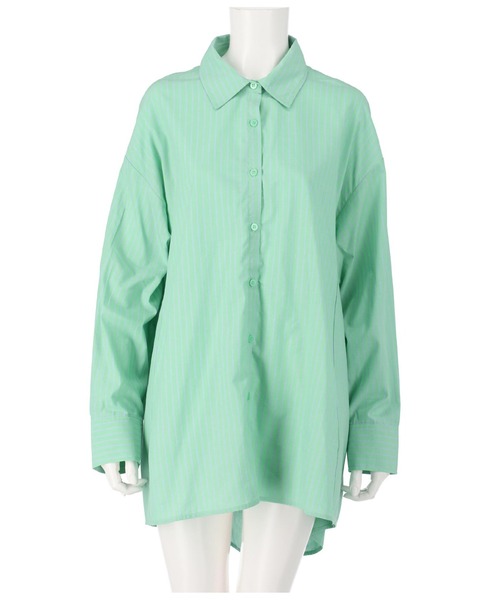 Settimissimo（セッティミッシモ）の「バックオープンマルチストライプシャツ（シャツ/ブラウス・レディース・オレンジ/ブルー・FREE）」の8枚目の写真