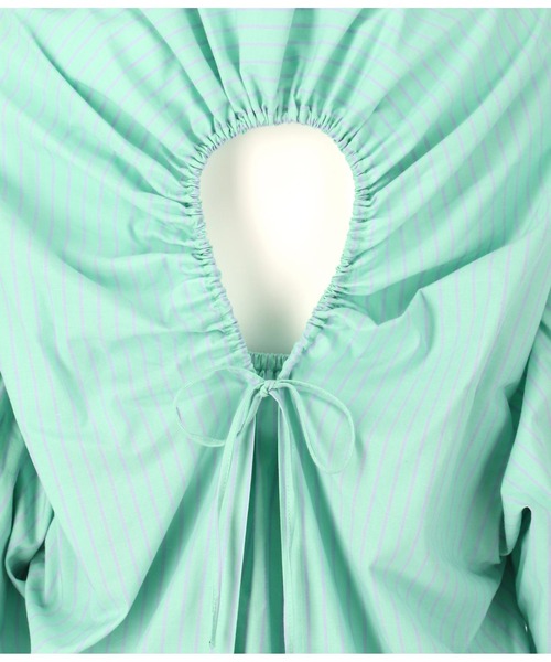 Settimissimo（セッティミッシモ）の「バックオープンマルチストライプシャツ（シャツ/ブラウス・レディース・オレンジ/ブルー・FREE）」の12枚目の写真