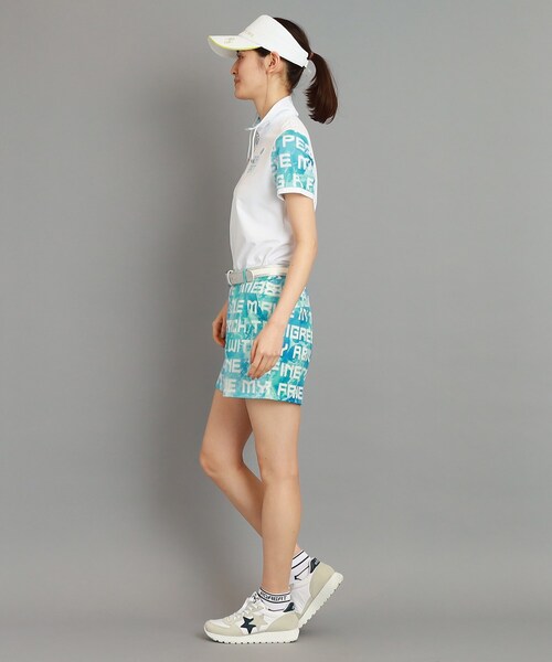 adabat（アダバット）の「◆【日本製/UVカット/防透け】ロゴデザイン 半袖ハーフジッププルオーバー（Tシャツ/カットソー・レディース・オレンジ系その他2/ブルー系5/ライトグリーン系・36/38/40/42）」の20枚目の写真