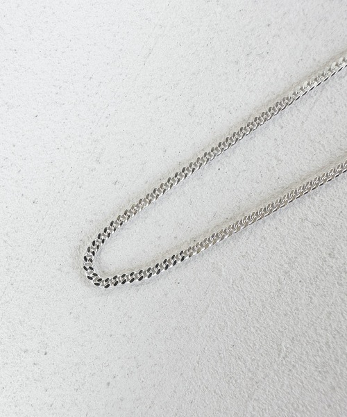 Magine(マージン)の「SILVER 925 スターリングシルバー 2面カット喜平チェーンネックレス(S)45cm(ネックレス・メンズ・シルバー・FREE)」の3枚目の写真