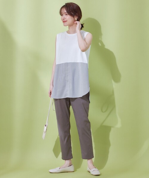 ANY(エニィ)の「【ウエストゴム/ストレッチ】大人の7daysデイリーパンツ(その他パンツ・レディース・イエロー系/グリーン系/ライトグレー系/ブラウン系/ブラック系/ブラック系5/グレー系・0/1/2/3)」の9枚目の写真