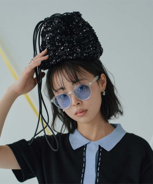 miette（ミエット）の「ｽﾊﾟﾝｺｰﾙﾐﾆﾊﾞｯｸﾞ（ショルダーバッグ・レディース・ブラック/シルバー/グリーン/マルチ・FREE）」の2枚目の写真