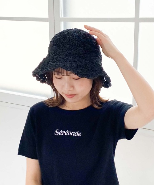 archives（アルシーヴ）の「手編みペーパーハット（ハット・レディース・ベージュ/アイボリー/ブラック・FREE）」の10枚目の写真