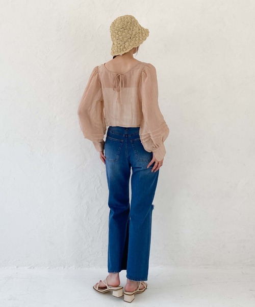 archives（アルシーヴ）の「手編みペーパーハット（ハット・レディース・ベージュ/アイボリー/ブラック・FREE）」の8枚目の写真