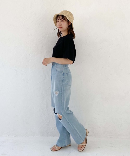 archives（アルシーヴ）の「手編みペーパーハット（ハット・レディース・ベージュ/アイボリー/ブラック・FREE）」の22枚目の写真