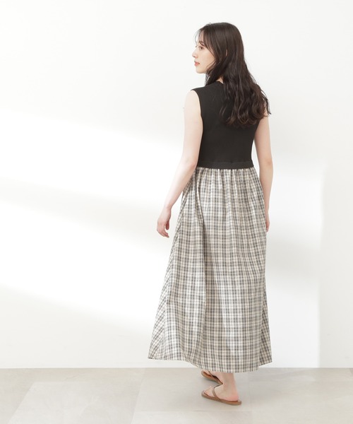 N.(N. Natural Beauty Basic)(エヌエヌナチュラルビューティーベーシック)の「【S Size Line】◆リブニットドッキングワンピース(ワンピース・レディース・ブラック/グレー・SMALL/MEDIUM)」の12枚目の写真