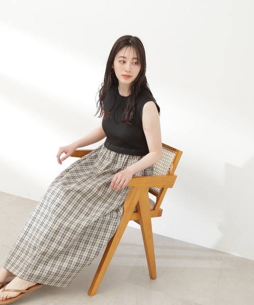 N.(N. Natural Beauty Basic)(エヌエヌナチュラルビューティーベーシック)の「【S Size Line】◆リブニットドッキングワンピース(ワンピース・レディース・ブラック/グレー・SMALL/MEDIUM)」の14枚目の写真