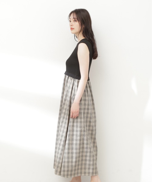 N.(N. Natural Beauty Basic)(エヌエヌナチュラルビューティーベーシック)の「【S Size Line】◆リブニットドッキングワンピース(ワンピース・レディース・ブラック/グレー・SMALL/MEDIUM)」の13枚目の写真