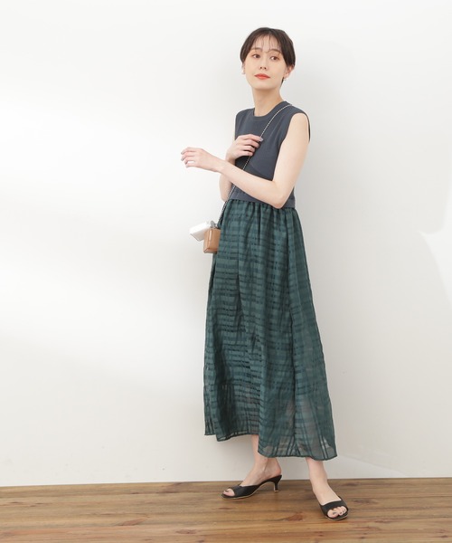 N.(N. Natural Beauty Basic)(エヌエヌナチュラルビューティーベーシック)の「【S Size Line】◆リブニットドッキングワンピース(ワンピース・レディース・ブラック/グレー・SMALL/MEDIUM)」の20枚目の写真