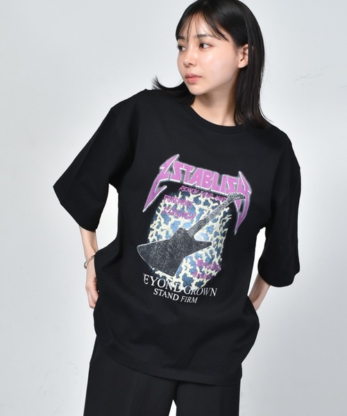 Starting Over（スターティングオーバー）の「天竺ロックプリントTシャツ（Tシャツ/カットソー・メンズ・ホワイト系その他/ホワイト/グレー系その他/ブラック系その他2/ブラック/チャコールグレー/ブラック系その他/ホワイト系その他2/グレー系その他2・M/L/XL/S）」の4枚目の写真