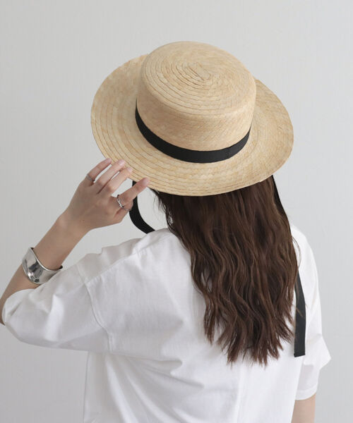 fredy emue（フレディエミュ）の「リボンパームハット（ハット・レディース・ブラック/ブラウン・FREE）」の9枚目の写真