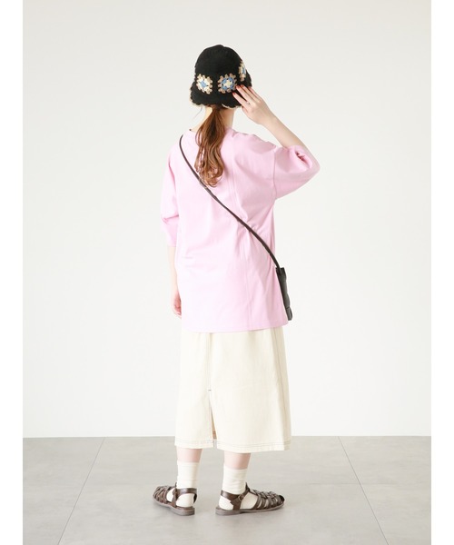 ehka sopo（エヘカソポ）の「風景プリントTシャツ（Tシャツ/カットソー・レディース・ブラック/キナリ/グリーン/ピンク・ﾌﾘ-）」の10枚目の写真