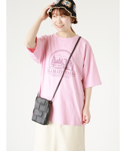 ehka sopo（エヘカソポ）の「風景プリントTシャツ（Tシャツ/カットソー・レディース・ブラック/キナリ/グリーン/ピンク・ﾌﾘ-）」の13枚目の写真