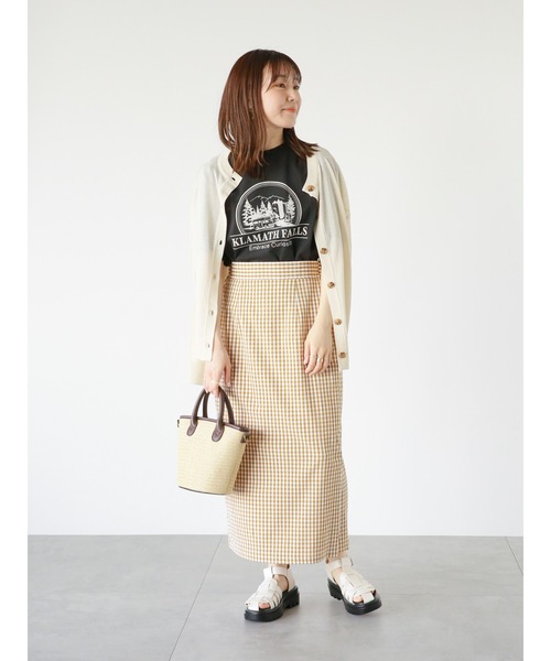 ehka sopo（エヘカソポ）の「風景プリントTシャツ（Tシャツ/カットソー・レディース・ブラック/キナリ/グリーン/ピンク・ﾌﾘ-）」の16枚目の写真